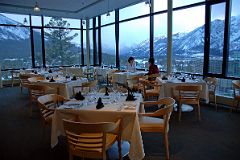 39E The Three Ravens Restaurant In The Banff Centre Has A Great View Overlooking Banff In Winter